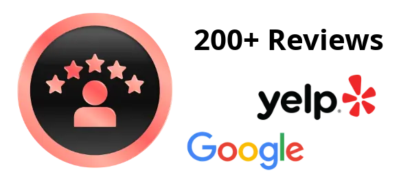 200 great customer google and yelp reviews